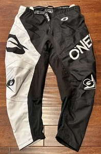 Pantalones acolchados de motocross O'neal Element negro blanco con logotipo para hombre 42 - Imagen 1 de 16