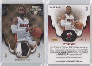 2015-16 Panini Totally Certified Materials Gold /10 Dwyane Wade #TCM-DW HOF