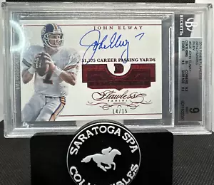 2015 Panini Flawless Benchmarks Ruby Auto /15 Denver Broncos Beckett 9/10 Auto - Picture 1 of 10