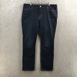 Silver Jeans Co Avery Straight Jeans Womens 22x32 (actual 41x30) Blue Mid Rise - Picture 1 of 19