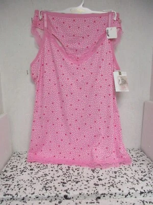 Jessica Simpson Juego Cami 2 Piezas Rosa Corazón Estampado Talla Mediana ¡Nuevo!!!! Foto 1 de 2