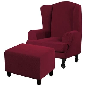 Turquoize Stretch Wing Chair Slipcover Wingback Armchair Chair Sofa Cover Fur... - Picture 1 of 8