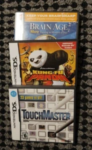 Nintendo DS Spielepaket - Touchmaster, Kung Fu Panda 2, Brain Age 2. Alles mit Anleitungen - Bild 1 von 11