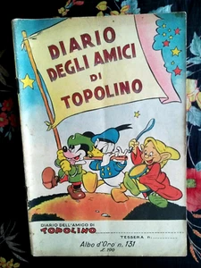 WALT DISNEY COMICS STORIES 58 WAR 1945 ITALIAN EDITION 1948 RARE SCHOOL DIARY - Picture 1 of 6