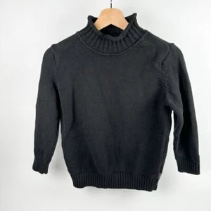 Vintage | Ralph by Ralph Lauren Chunky Knit Roll Neck Sweater Black Kids Size M - Picture 1 of 11