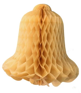 3er Pack Hochzeit Anlass 50cm Pfirsich Waben Seidenpapier Glocken schwer entflammbar - Bild 1 von 5