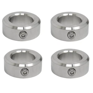 Juego de cuello de eje de tornillo de 1/2"" orificio de acero inoxidable OD 1"" ancho 7/16"" (4 PIEZAS) - Imagen 1 de 8