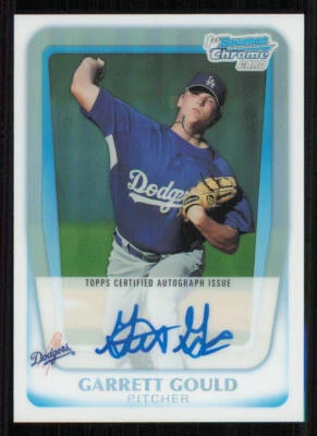 2011 Bowman Chrome Prospect AUTO Refractors #BCP167 Garrett Gould /500 - Image 1 of 2