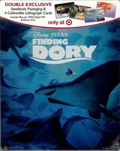 Finding Dory Blu-ray, DVD, Digital SteelBook Target Exclusive With 4 Lithographs - Picture 1 of 3