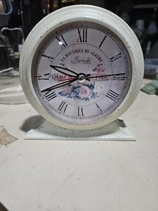 Boutique De Fleurs  French Country Shelf.desk Bedside Alarm CLOCk 6" - Picture 1 of 6