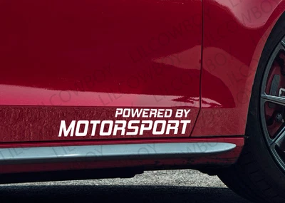 Powered By Motorsport - Calcomanía Adhesiva Vinilo Carreras Pegatina Coche Emblema Deporte PT12 Foto 1 de 4