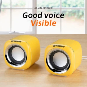 Hifi Mini Desktop Wired USB Computer Dual Speakers For Laptop PC Suround Stereo - Zdjęcie 1 z 20