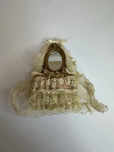 Vintage Kurt Adler House of Louis Nichole Ornament viktorianischer Kosmetikspiegel Spitze - Bild 1 von 7