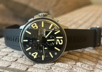 u boat capsoil italo fontana 8111/B chronograph black rubber 45mm men's watch - image 1 of 4
