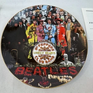 Piatto da collezione Beatles Sgt Pepper 25° anniversario Delphi COA Bradford Exch - Foto 1 di 12