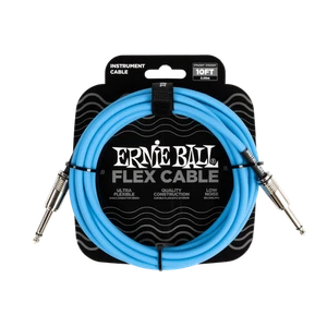 Ernie Ball P06412 Flex Instrument Cable Straight 10ft Blue - Picture 1 of 1