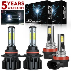 Kit combinado de faros LED + faros antiniebla 4x 6000K para Dodge Durango 2016-2019 - Imagen 1 de 15