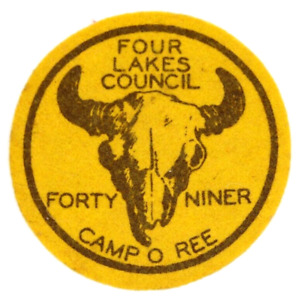 Vintage Forty Niner Camporee Four Lakes Council Felt Patch Wisconsin WI Scouts