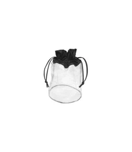 sibel Trousse pochon Luxery Transparente et noire pvc, H 28cm X Dia 11 Cm - Imagen 1 de 1