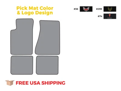 FITS 1982-1984 Pontiac Firebird Trans Am Molded Floor Mat 4pc Cutpile Foto 1 de 4