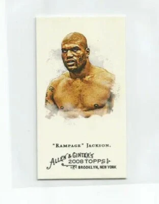 2008 Topps A&G Rampage Jackson UFC 1st RC ROOKIE Mini SSP Ginter-Back ~ Boxing - Image 1 of 2