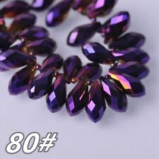 12x6mm 16x8mm 20x10mm 25x12mm Teardrop Faceted Crystal Glass Loose Pendant Beads