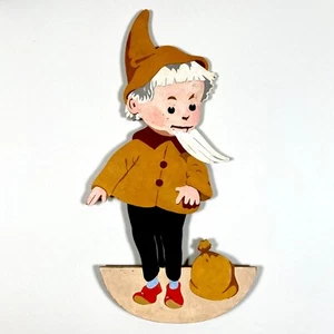🚬 DDR Sandmännchen 1960er Laubsägearbeit 31cm Figur Deko Alt Rar Mängel - Bild 1 von 7