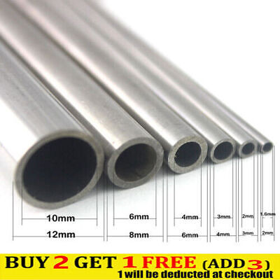 304 Stainless Steel Tube Straight Capillary Seamless Round Pipe Length 250mm Uk • 4.39£