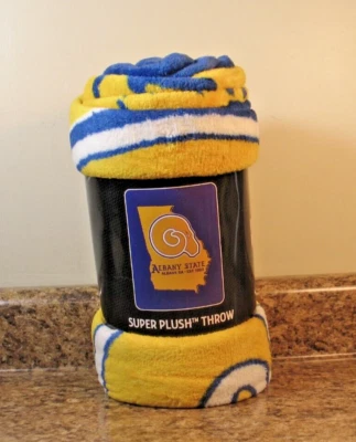 Albany State Golden Rams Plush Rachel Throw Blanket 46"x60" NWT - Image 1 of 4