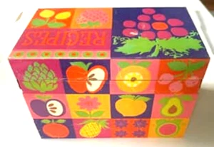 Vintage Hallmark Colorful Fruit Recipe File Box Tin Fruit, Circa 1970s or 1980s - Picture 1 of 7