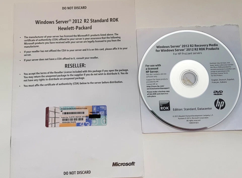 Microsoft Windows Server 2012 R2 Standard- 2CPU/2VM - HP- Deutsch - Bild 1 von 1
