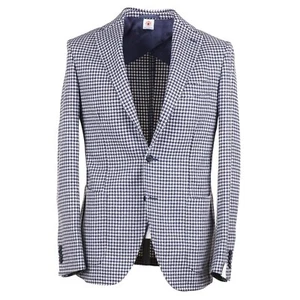 Luigi Borrelli Deconstructed Houndstooth Check Wool Sport Coat 36R (Eu 46) - Picture 1 of 12