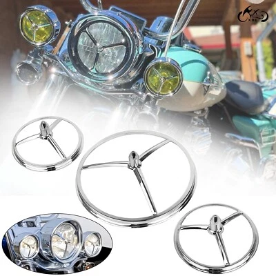 Faro de 7" + foco de 4,5" luz de paso ajuste bala para Harley Dyna Road King Foto 1 de 4