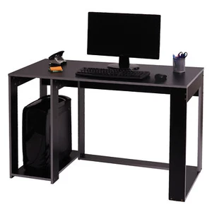B-Ware Schreibtisch MCW-J26, Computertisch Bürotisch, 120x60x76cm, schwarz-grau - Bild 1 von 6