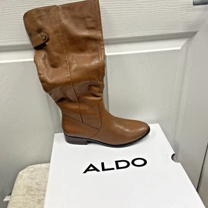 New Aldo Womens Ginnis Boots Size 8.5 M Brown MSRP $150 - Picture 1 of 9