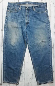 Jeans Levis 560 Para Hombres 42x32 Envejecidos Cónicos Azul Denim Cremallera Mosca  - Imagen 1 de 5