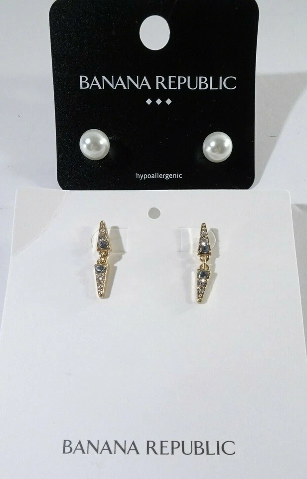 Banana Republic Fashion Faux Pearl Stud Earrings Z