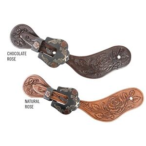 Cashel Tooled Guns and Roses Spur Straps