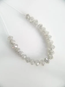 Lote de 20 piezas de cuentas redondas de diamantes sueltos blancos naturales de 2,0 a 2,80 mm hielo de lujo - Imagen 1 de 10