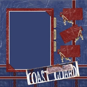 Coast Guard, military, scrapbook paper, Scrapbook Customs #34411 - Picture 1 of 1