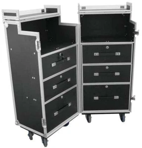 DD-1 Doppel Schubladen Thekencase Roadiecase Transportcase Promotion Flight Case - Picture 1 of 12