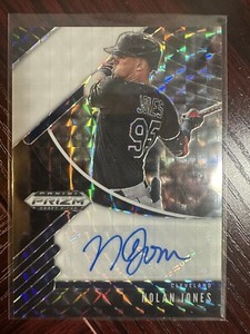 Nolan Jones One of One Auto, 1/1, 1 Of 1, 2020 Prizm Draft Picks Black Finite
