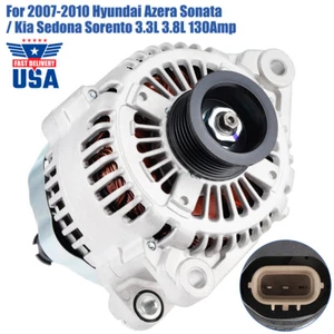 Alternator for Hyundai Sonata 3.3L Kia Sedona 3.8L 2006-2010 130Amp 37300-3C120 - Picture 1 of 6
