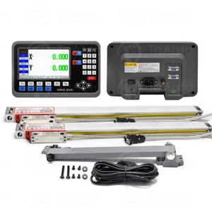 TOAUTO LCD Digital Readout 2 Axis DRO Display+2PC Linear Scale Precision 5um Kit - Picture 1 of 32
