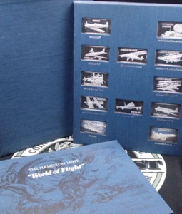1974 Hamilton Mint *WORLD of FLIGHT* (50) 1oz .999 Silber Kunstbarren Komplettsatz - Bild 1 von 12