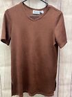 Kathie Lee Collection Classy Short Sleeve Knit Top Sz M