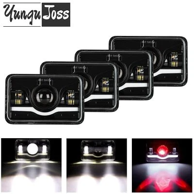 4x6" LED Headlights Hi/Lo Sealed Beam for Chevy C10 Pickup Truck for Ford Probe Foto 1 de 4