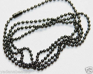 5 strands of 24 inch Gunmetal ball chain necklace - Picture 1 of 1