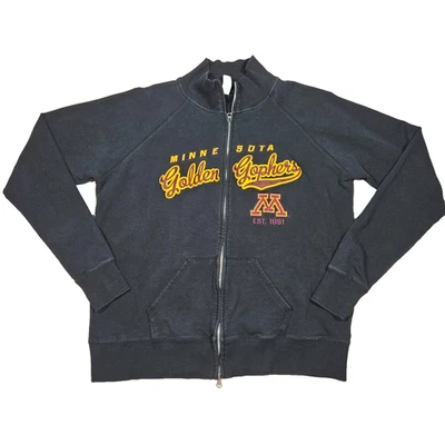 Sudadera XL para mujer Minnesota Golden Gophers negra bordada con logotipo bolsillos Foto 1 de 4