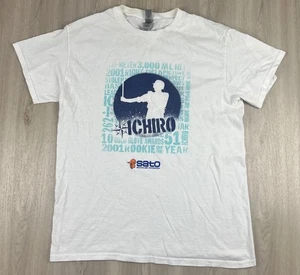 Seattle Mariners Ichiro Rookie of the Year Graphic T Shirt Gildan Cotton Medium - Picture 1 of 14